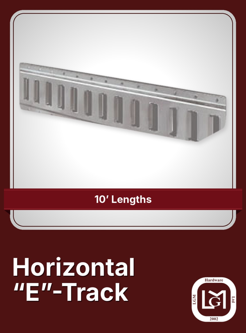 Horizontal E-Track 10' lengths 38-43001, 38-46005, 38-42801, 38-43501
