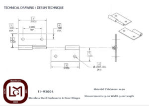 11 93004 Technical Drawing