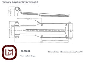 11 76002 Technical Drawing