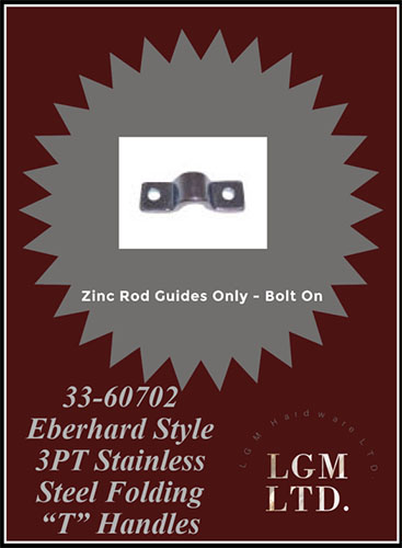 33 60702 Eberhard Style 3pt Stainless Steel Folding T Handles