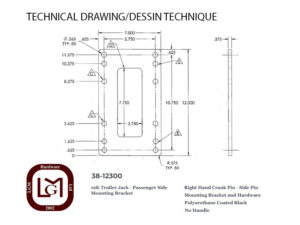 38 12300 Mounting Bracket Technical Drawing