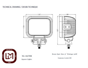 54 64708 Technical Drawing