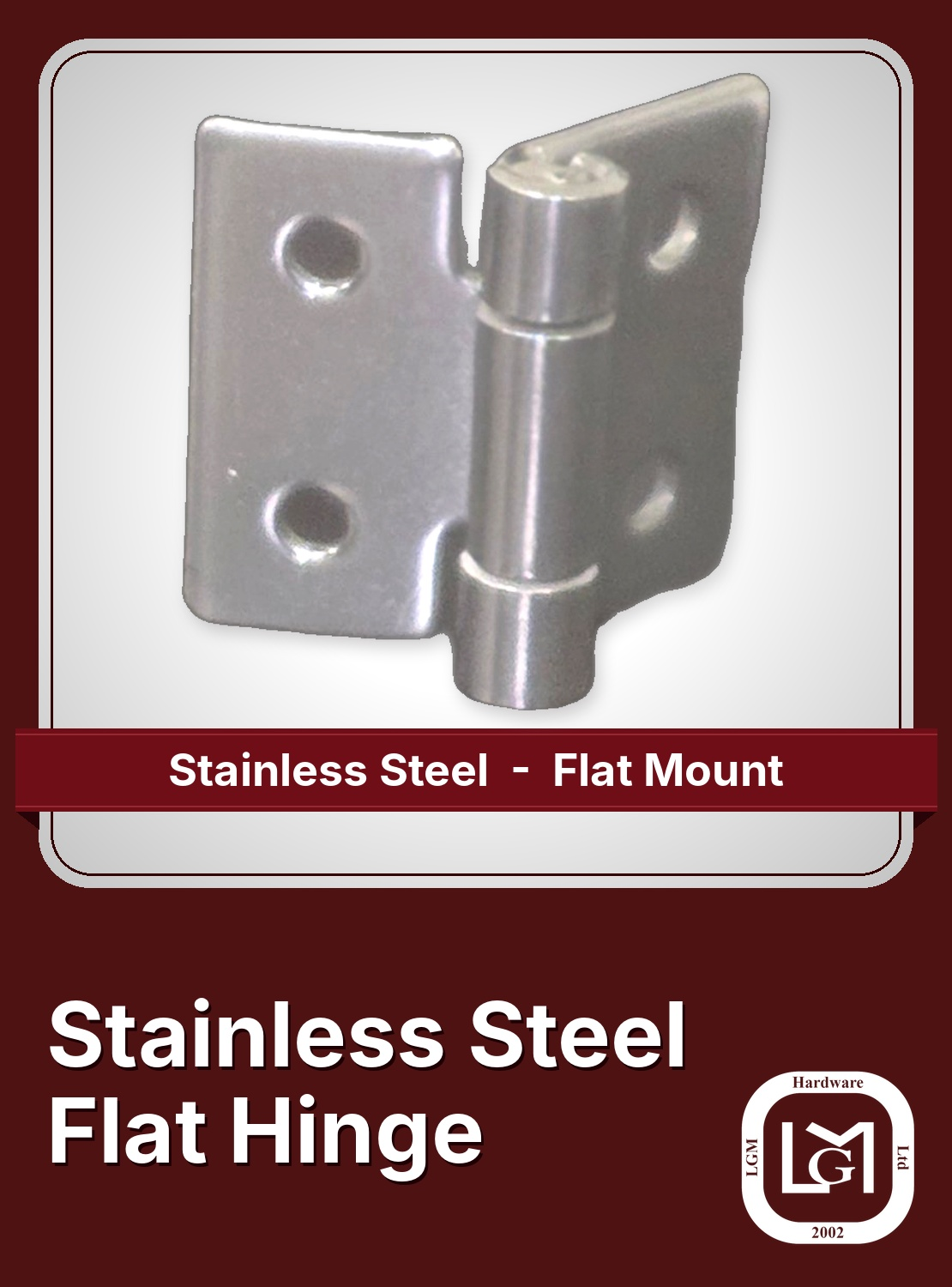 Stainless Steel Flat Hinge 32 x 25 mm | LGM Hardware Ltd. 11-77004 Flat Hinge